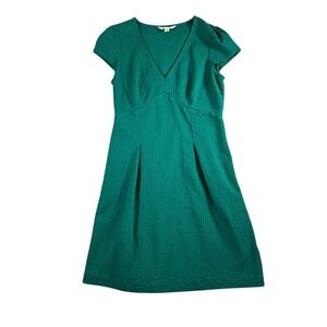Boden Women's Green Seersucker Jersey Tea Mini Dress Size 6R